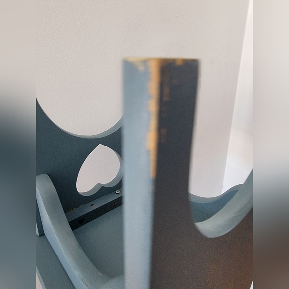 Heart Design Blue Wall Decor Shelf - Picture 6 of 10